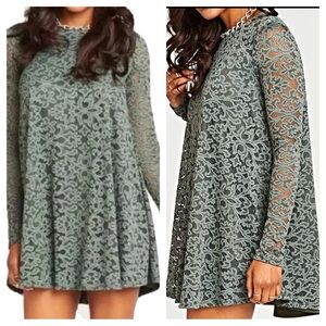 Show Me Your MuMu Sage Green Lace Mini Dress